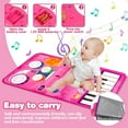 thumbnail image 4 of 1 Year Old Girl Gifts, Piano Mat Baby Toys for 1 Year Old Girl, 2 in 1 Toddler Music Mat with Keyboard & Drum, Early Educational Musical Toys First Birthday Gifts for 1 2 Year Old Girls & Boys, 4 of 7