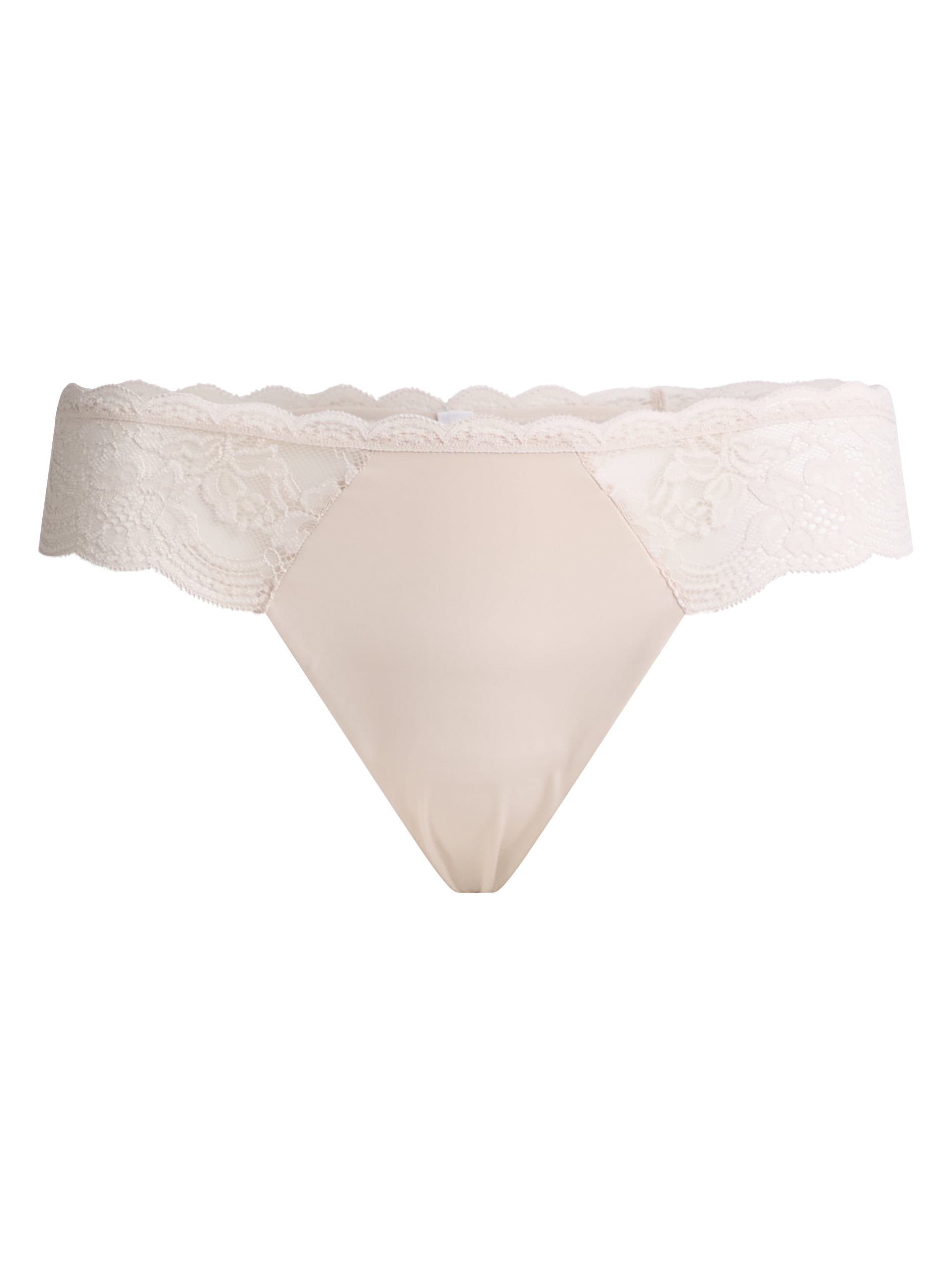 Joyspun Women's Microfiber and Lace Thong Panties, 3-Pack, Sizes XS-3XL