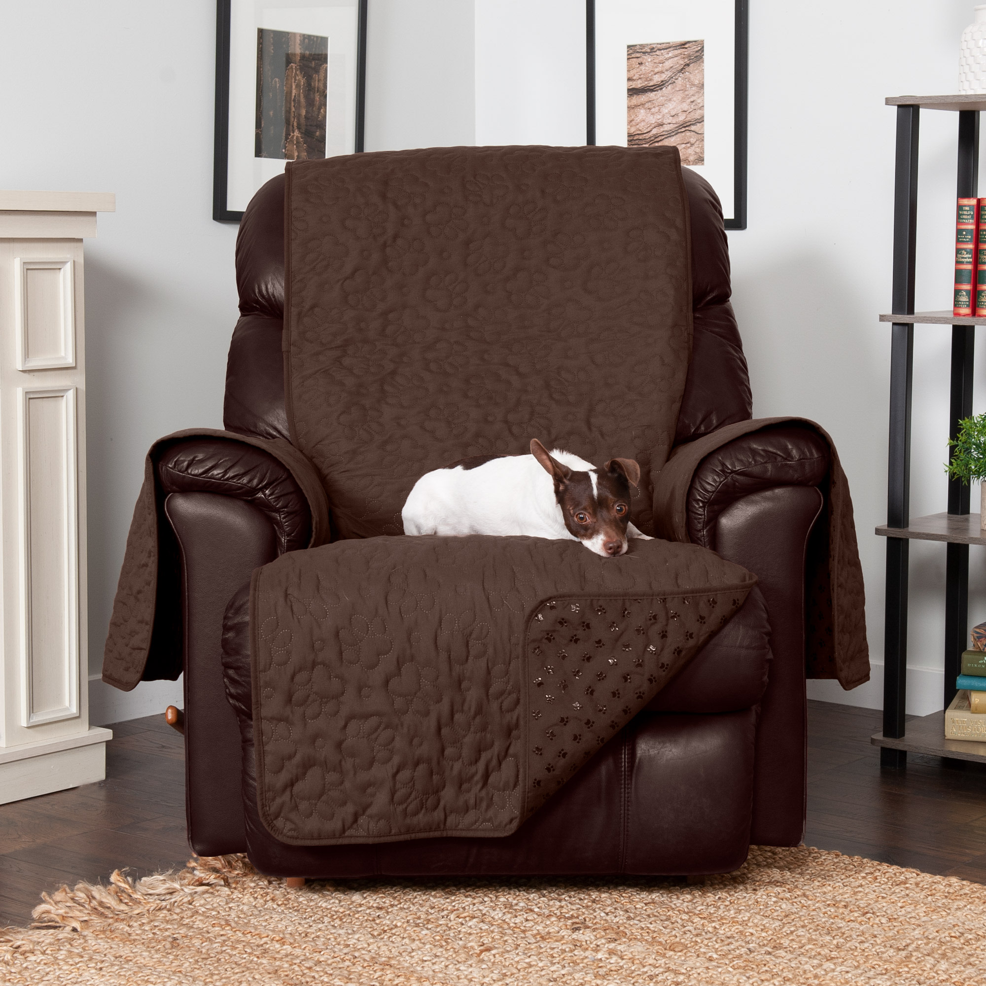 FurHaven Waterproof Slip-Resistant Furniture Protector, Espresso, Recliner, 1 Count