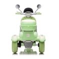 thumbnail image 7 of Xuanlur 12V Kids Electric Motorcycle, 3 Wheel 2 Seater Ride on Motorcycle w/Remote Control, 25W*2 Motors Electric Motorcycle w/Big Storage Box, Music, Horn, Light, Ride on Toys for Kids 3-8, Green, 7 of 7