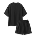 thumbnail image 6 of UVEASISHA Mens Big and Tall Short Sets 2 Piece Outfits Oversized Loose Tshirts and Shorts Lounge Set Comfort Casual Workout Outfit Black L, 6 of 7