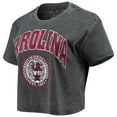 thumbnail image 2 of Women's Pressbox Black South Carolina Gamecocks Edith Vintage Burnout Crop T-Shirt, 2 of 3