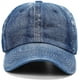 thumbnail image 2 of Gorra de béisbol lavada, de algodón vaquero desgastado, gorra de papá, gorra de estilo camionero unisex ajustable, 2 of 7