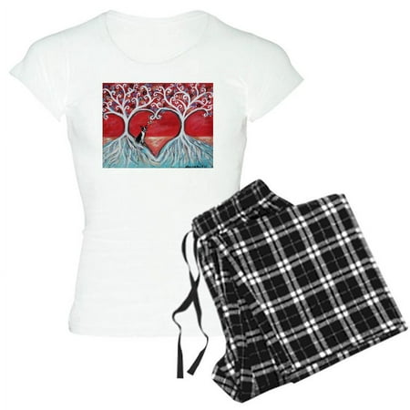 

CafePress - Boston Terrier Love Heart Trees Pajamas - Women s Light Pajamas