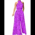 thumbnail image 1 of Elegantes para Mujer, para Fiestas de Noche, Invitadas de Boda, Grandes, Sin Mangas, Pantalones Largos de Pierna Púrpura XXL, 1 of 5