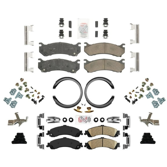 Parking-Emergency Shoes w/ Ceramic Disc Brake Pads Hardware For 03-06 Escalade