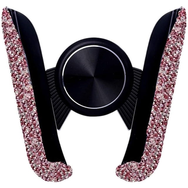 Soporte para Teléfono Móvil SSuperp Con Brillantes y Diamantes de Imitación Rosa 360 Grados