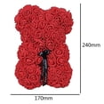 thumbnail image 3 of Flores preservadas de oso rosa artificial para regalo de cumpleaños de San Valentín (rojo) Ndcxsfigh Nuevos Originales, 3 of 3