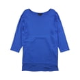 thumbnail image 1 of Alfani Womens Mixed Media Basic T-Shirt stormysea 2XL, 1 of 1