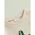 thumbnail image 6 of Suealasg Baby Boys Girls Bubble Romper Long Sleeve Round Neck Shamrock Letter Print Bodysuit 3 6 12 18 Months Newborn Spring Clothes, 6 of 8