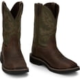 thumbnail image 1 of Bota Justin Driller 11 con punta cuadrada de acero para hombre, color ámbar 7.5EE, 1 of 7