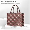 thumbnail image 3 of Large Capacity Tote Bag,Red Christmas Animal and Tree Pattern Handbag Fashion Luxury Tote Bag,15.7"x13"x 5.1" Inches,Laptop Compatible, 3 of 6