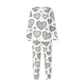thumbnail image 6 of Meichang Couple's Sleepwear Set Valentine's Day Matching Long Sleeve Heart Print PJ Top with Long Pants 2 Piece Pajama Set, 6 of 9