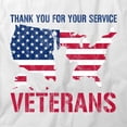 thumbnail image 2 of Thank You For Service T-Shirt | Patriotic American White Tee Gift, 2 of 5