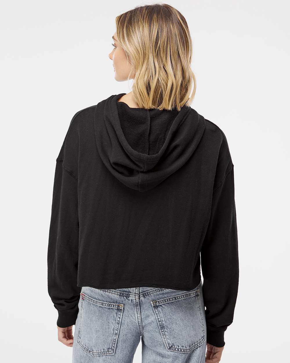Independent Trading Co. Womens Lightweight Crop Hooded Sweatshirt