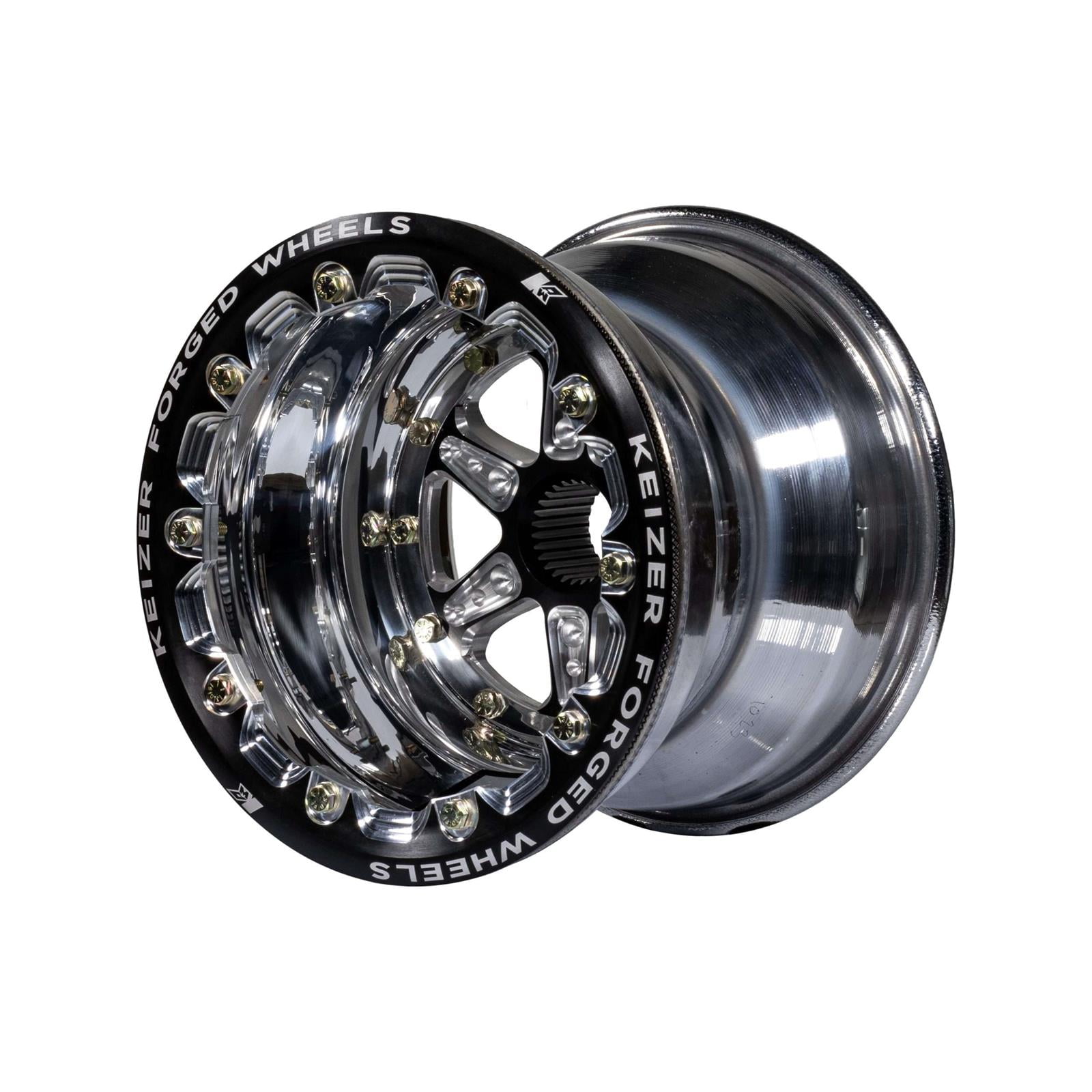 Keizer 10145SPFBL 10x14 Beadlock Wheel, 27 Spline, 5 Inch Offset