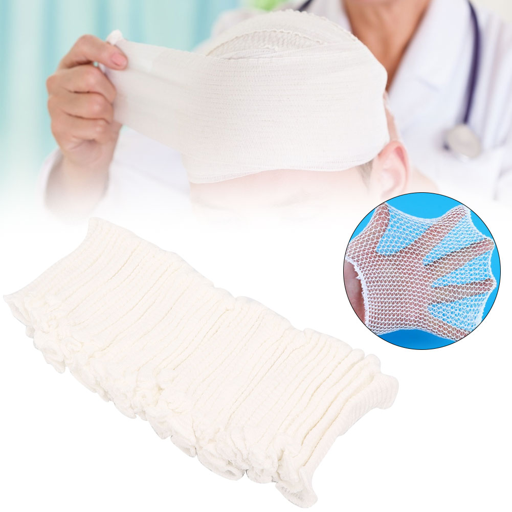 LYUMO 50pcs Elastic Mesh Hat Breathable Mesh Bandage for Wound Dressing