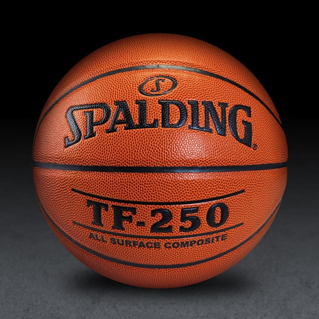 Balón de baloncesto Spalding TF-250 para interior y exterior, talla 7 (29,5 cm)