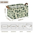 thumbnail image 7 of Yayeee Foldable Storage Basket for Shelves with Handles Set of 2 Waterproof Cloth Bins, Green Geometric, 7 of 7