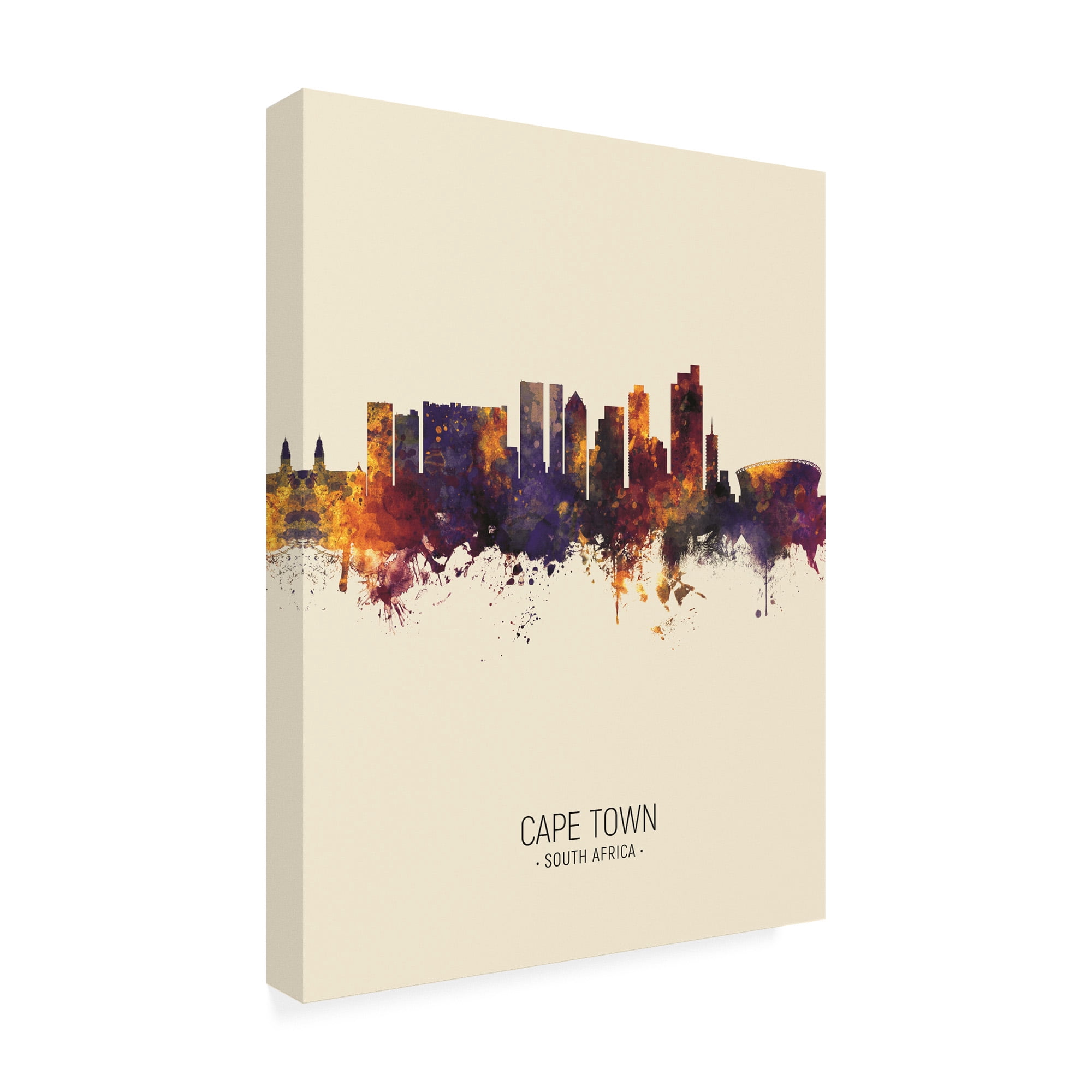 Trademark Fine Art 'Cape Town South Africa Skyline Portrait III' Canvas Art by Michael Tompsett