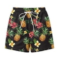 thumbnail image 3 of Yievot Summer Beach Shorts for Women Floral Print Elastic Waist Drawstring Relaxed Fit Vacation Shorts, 3 of 5