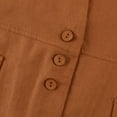 thumbnail image 6 of Womens Linen Vest Sleeveless V Neck Button Down Jacket Waistcoat with Pockets Casual Lightweight Business Blazer for Daily & Work Brown XL, 6 of 6