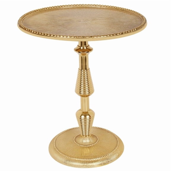 Gold Accent Side Table Modern End Stand for Small Spaces Living Room Décor