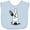 Blue, variant on Inktastic B/W Frenchie (Darks) Boys or Girls Baby Bib