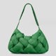 thumbnail image 3 of Bolso de hombro de nailon de algodón con plumón de gran capacidad con diseño de bolso bandolera, bolso de mano tejido negro, bolso grande plisado versátil, 3 of 5