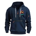 thumbnail image 1 of Styesk Sweatshirts for Men Men's Spring And Fall Printed Hooded Sweatshirt Zipper Multi-Pocket Pullover Sweatshirt, 1 of 6