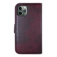 thumbnail image 1 of Funda tipo cartera de diseño piel de cocodrilo Solozen para iPhone 11 Pro Vino, 1 of 3