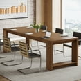 thumbnail image 6 of Tribesigns 88.61-inch Extra Long Conference Table for 6 to 8 People, 7 ft Rectangle Meeting Table for Office, Walnut (Set of 2), 6 of 7