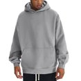 thumbnail image 1 of Gibobby Sudaderas hombre Sudadera DE Bloques con Capucha Colores Stretch Hombre Hoodie Sudaderas con Capucha para Hombre(Gris,XG), 1 of 5