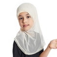 thumbnail image 5 of CPNG Instant Hijab Scarf Kids Full Neck Cover Head Scarf Headwear Pre-teen Headscarf One Piece Junior Muslim Hijab Cap Long Scarf Wrap Islamic Turban Headwrap, 5 of 9