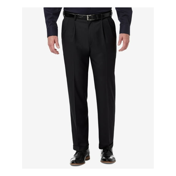 HAGGAR Mens Black Pants W32/ L36