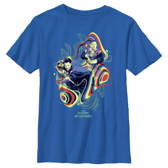 Boy's Marvel Doctor Strange in the Multiverse of Madness Groovy Magic  Graphic Tee Royal Blue X Large