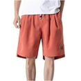 thumbnail image 1 of Leutsin Shorts Classiques en Sergé pour Hommes Coupe Décontractée avec Poches, 1 of 7