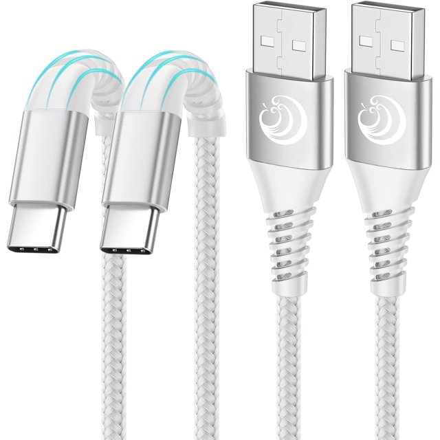 USB C Cable 10FT 3Pack Fast Charging Nylon Braided Long Type C Charger Cable for S24 S23 S22 S21 S10 S9 S8 A02s A03s A11 A12 A13 A14 A21 A22 A32 A42 A53, Tablet, , Moto, TCL