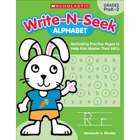Pre-Owned Write-N-Seek: Alphabet: Motivating Practice Pages to Help Kids Master Their ABCs, 9781338180183, 1338180185, Paperback, Act Csm edition