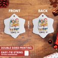 thumbnail image 3 of 3drose, Ellen Clapsaddle – Boy and Girl Holding Chicklets, 3 inch Snowflake Porcelain Ornament, 3 of 7