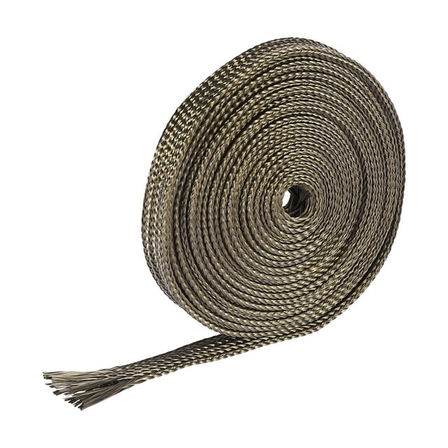 Unique Bargains Vehicle Fiberglass Heat Wire Shield Sleeve Heat High Temp Shield Adjustable Heat Shield 10ft 12mm 1/2' Titanium Tone