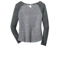 thumbnail image 6 of District Juniors Microburn Long Sleeve Raglan Tee-XL (Black/ Heathered Nickel), 6 of 6