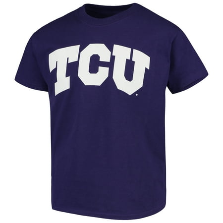 Tcu Horned Frogs Baseball - TCU Horned Frogs Russell Athletic Youth Oversized Graphic Crew Neck T-Shirt - Purple
