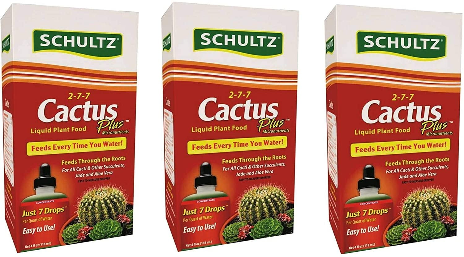 Schultz Cactus Plus 277 Liquid Plant Food, 4Ounce, 3 Pack Walmart
