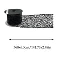 thumbnail image 2 of Orange Black Spiderweb Gift Wrapping Ribbon, Halloween Wired Edge Craft Ribbon for Fall Wreath DIY Decor, 141.73x2.48in, 2 of 6