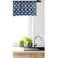 thumbnail image 3 of Ambesonne Indigo Window Valance, Greek House Tile Themed, 54" X 12", Navy Blue and White, 3 of 3
