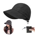 thumbnail image 4 of COM1950s Sun Hat for Women Wide Brim 3.4 Inch,Adjustable Foldable Bucket Hat,Breathable Outdoor Sun Protection Hat for Hiking Gardening Fishing, 4 of 7
