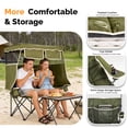 thumbnail image 2 of Ktaxon Double Camping Chair w/Shade Canopy, Folding Two Person Camp Chair w/Cup Holders & Carry Bag, Heavy Duty Foldable Outdoor Chair for Camping, Lawn, Backyard, Movie (Green), 2 of 8