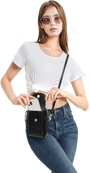Badiya Small Crossbody Phone Bags for Women with Card Slots, Women Phone Purse Wallet Phone Bag