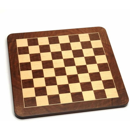 - Deluxe Chess Board, Walnut Root Wood with Rounded Corners, 19